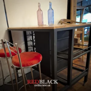 Barra industrial madera hierro